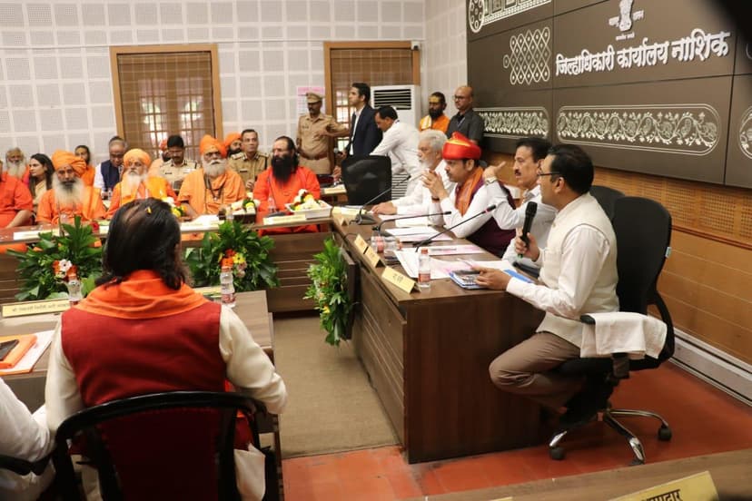 pilgrims walking along river